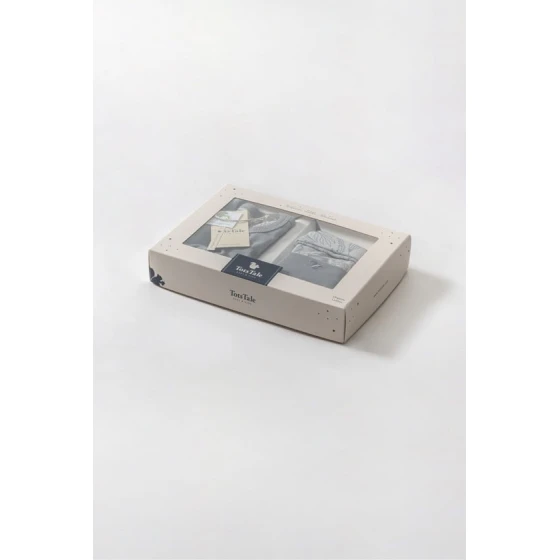 Yenidoğulanlar üçün dəst FunnaBaby Little Frog, orqanik pambıq, boz, 0-3 ay, 5 parça