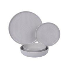 Boşqablar dəsti Kutahya Porselen Capri Moderna Pearl Dg-70, 24 parça, farfor, 6 nəfərlik, bej
