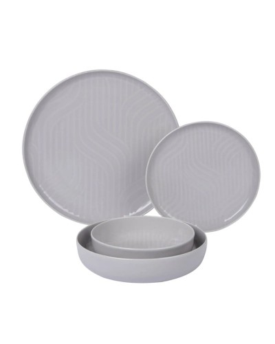 Boşqablar dəsti Kutahya Porselen Capri Moderna Pearl Dg-70, 24 parça, farfor, 6 nəfərlik, bej