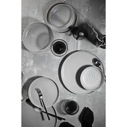 Набор тарелок Kutahya Porselen Capri Moderna Pearl Dg-70, 24 предмета, фарфор, на 6 персон, бежевый