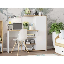 Письменный стол 3563_M3StolWadWhzol, белый/коричневый, 145x70x130 см Письменный стол 3563_M3StolWadWhzol, белый/коричневый, 145x70x130 см