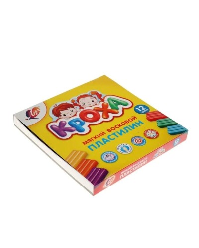 Yumşaq mum plastilini Луч Кроха, 12 rəng, 180 q