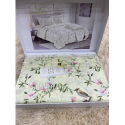 Yataq dəsti MiraNova LQ-062, yorğan üzü 200×230 sm, mələfə 245×250 sm, yastıq üzü 50×70 sm, avro, satin, rəngbərəng