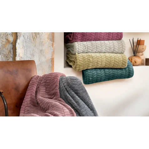 Pled Yataş Joy, 140х190 sm, poliester, yaşıl