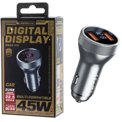 Автомобильное зарядное устройство Remax RCC325 45W QC3.0 Grey Автомобильное зарядное устройство Remax RCC325 45W QC3.0 Grey