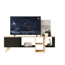 TV üçün tumba Ev Plus 12115843, LDSP, antrasit/qəhvəyi, 120x30x45 sm