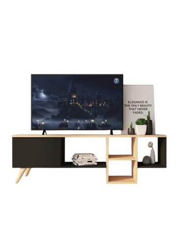 TV üçün tumba Ev Plus 12115843, LDSP, antrasit/qəhvəyi, 120x30x45 sm