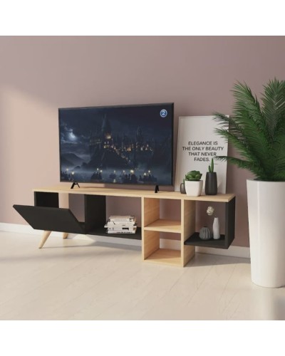 TV üçün tumba Ev Plus 12115843, LDSP, antrasit/qəhvəyi, 120x30x45 sm