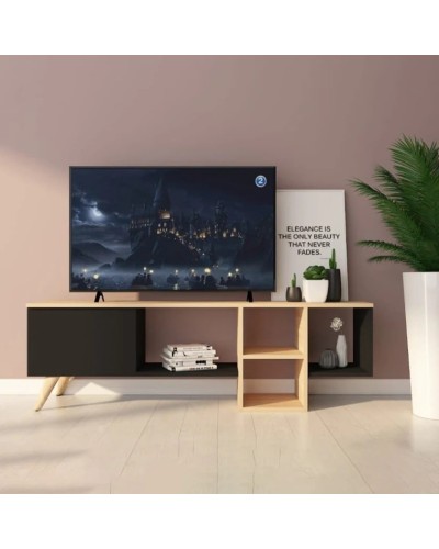 TV üçün tumba Ev Plus 12115843, LDSP, antrasit/qəhvəyi, 120x30x45 sm