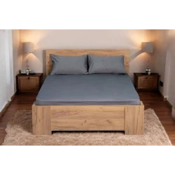 Yataq dəsti Luxe Cotton Lu-xe-000554, birnəfərlik, mələfə 100x200 sm, yastıq üzü 50x70 sm 1 əd, pambıq, boz