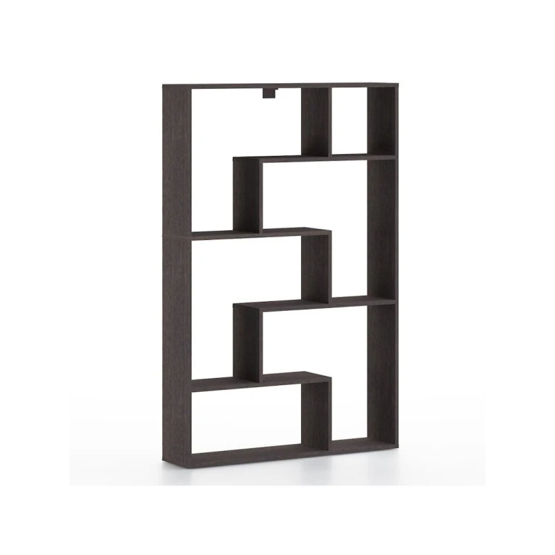 Стеллаж 3563_StellajLabirintVenge, 150x97.7x22 см, ЛДСП, коричневый