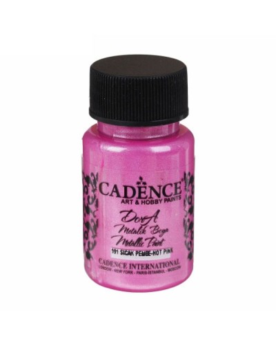 Akril boya-metallik Cadence Dora Metallic Paint 191 Hot Pink 50 ml