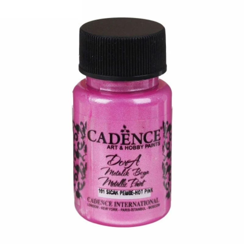 Акриловая краска-металлик Cadence Dora Metallic Paint 191 Hot Pink 50 мл Акриловая краска-металлик Cadence Dora Metallic Paint 191 Hot Pink 50 мл