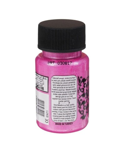 Akril boya-metallik Cadence Dora Metallic Paint 191 Hot Pink 50 ml
