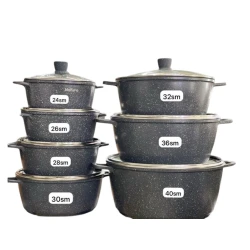 Набор кастрюль, гранит, серый, 14 предметов, 24/26/28/30/32/36/40 см Набор кастрюль, гранит, серый, 14 предметов, 24/26/28/30/32/36/40 см