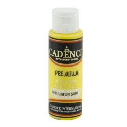 Декоративная акриловая краска Cadence Premium Acrylic Paint 0755 Lemon Yellow, лимонный, 70 мл Декоративная акриловая краска Cadence Premium Acrylic Paint 0755 Lemon Yellow, лимонный, 70 мл