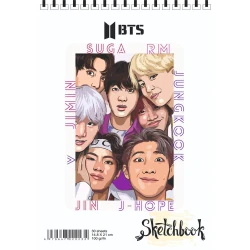 Bloknot Sketchbook BTS22 BTS A5, 30 vərəq, ağ