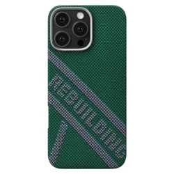iPhone 16 Pro üçün çexol Pitaka Tactile Woven yaşıl