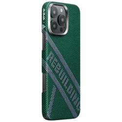 iPhone 16 Pro üçün çexol Pitaka Tactile Woven yaşıl