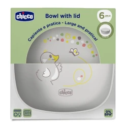 Миска для детей Chicco, серая, 6+ месяцев Миска для детей Chicco, серая, 6+ месяцев