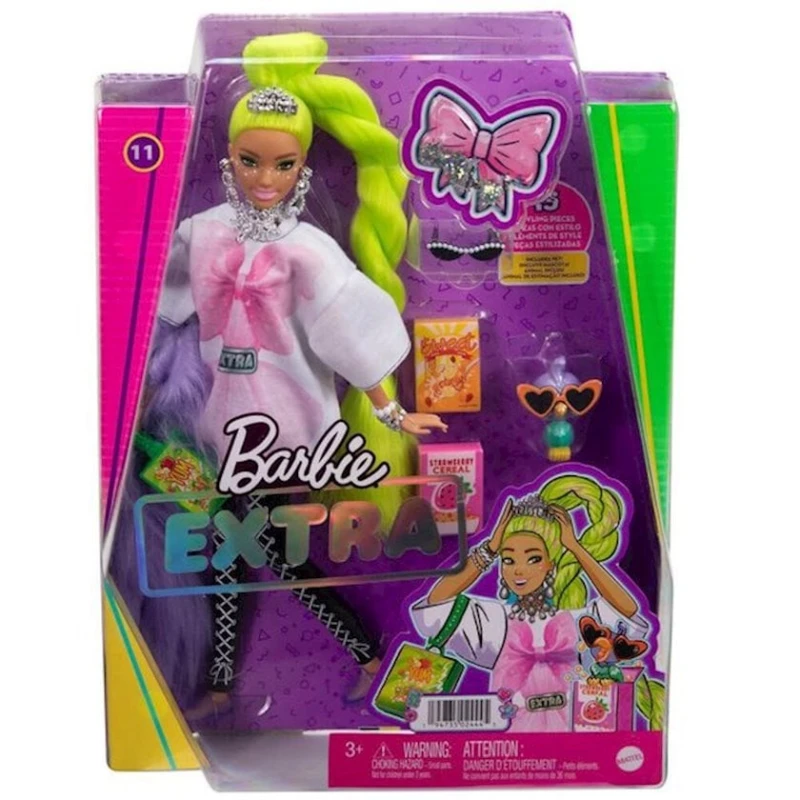 Кукла Barbie Extra Doll, Neon Green Hair, 29 см Кукла Barbie Extra Doll, Neon Green Hair, 29 см