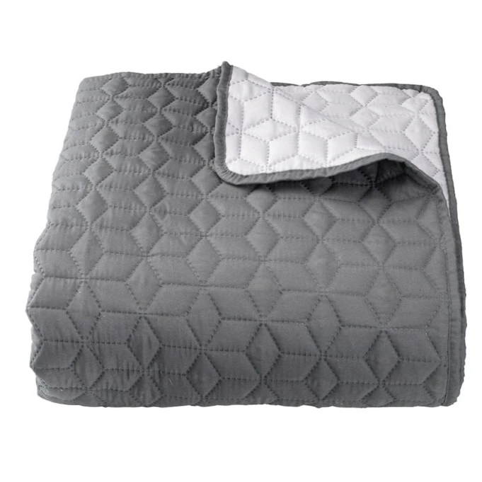 Покрывало JYSK Rosentre двуспальное, 240x260 см, серый