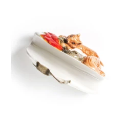 Салфетница в форме тыквы Hom-me, керамика, 13x6.5x10 см, разноцветная