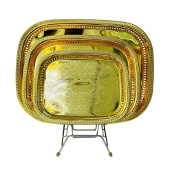 Набор подносов Sahara 00004430, золотистый, 3 шт Набор подносов Sahara 00004430, золотистый, 3 шт