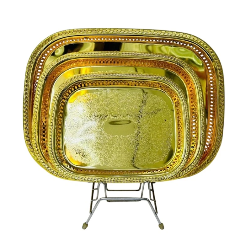 Набор подносов Sahara 00004430, золотистый, 3 шт