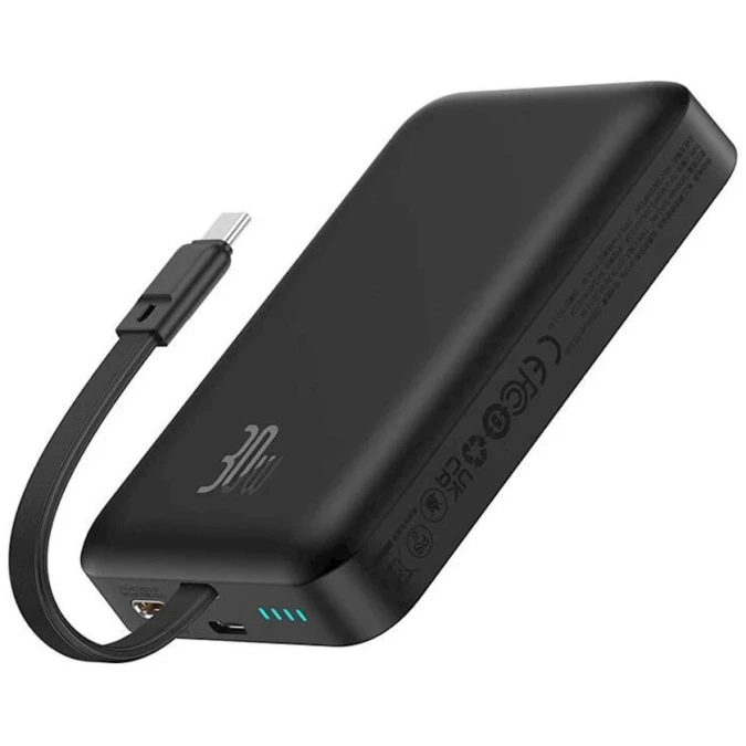 Внешний аккумулятор Baseus MagSafe Mini 30W 10000 mAh Black Внешний аккумулятор Baseus MagSafe Mini 30W 10000 mAh Black
