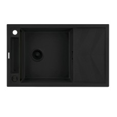 Mətbəx çanağı Deante Magnetic N113, qranit, qara, 82x50x21.9 sm
