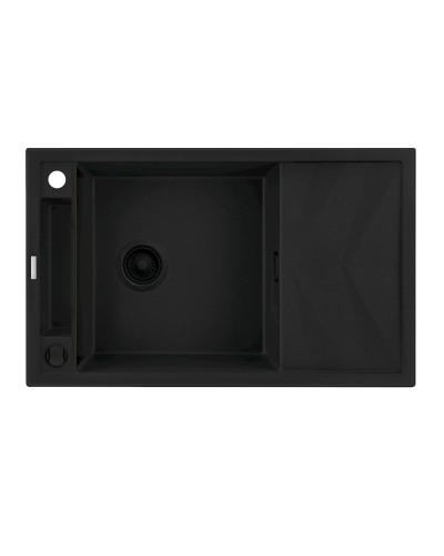 Mətbəx çanağı Deante Magnetic N113, qranit, qara, 82x50x21.9 sm