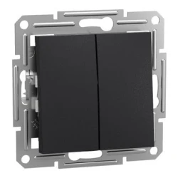 Выключатель Schneider Electric Asfora EPH0300171, черный, 7.1х7.1 см