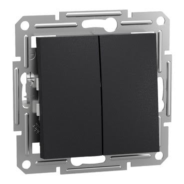 Выключатель Schneider Electric Asfora EPH0300171, черный, 7.1х7.1 см Выключатель Schneider Electric Asfora EPH0300171, черный, 7.1х7.1 см