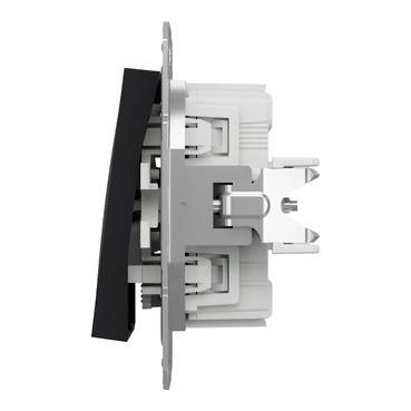 Выключатель Schneider Electric Asfora EPH0300171, черный, 7.1х7.1 см Выключатель Schneider Electric Asfora EPH0300171, черный, 7.1х7.1 см