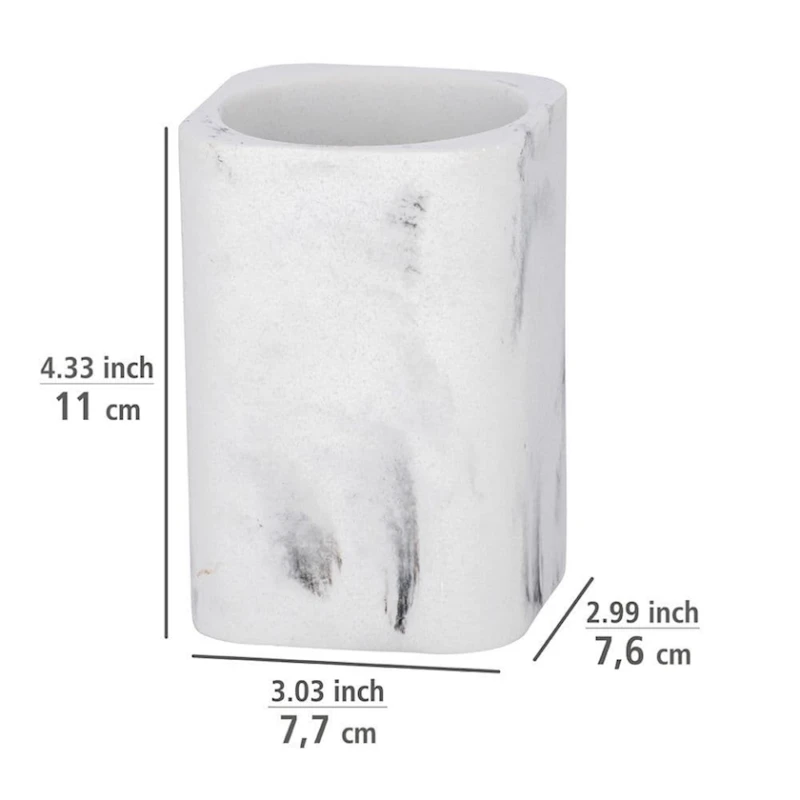 Стакан для зубных щеток Wenko Desio, мраморный Стакан для зубных щеток Wenko Desio, мраморный