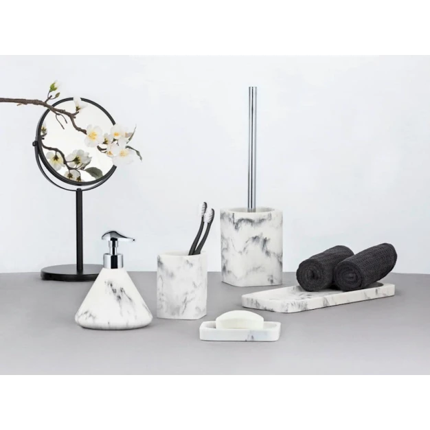 Стакан для зубных щеток Wenko Desio, мраморный Стакан для зубных щеток Wenko Desio, мраморный