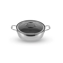 Böyük tava Gipfel Cantata 1269, 4.7 l, 28 sm, paslanmayan poladdan, qapaq ilə, rəng boz