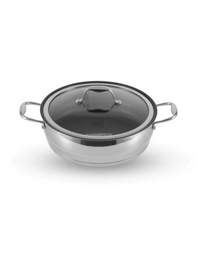 Böyük tava Gipfel Cantata 1269, 4.7 l, 28 sm, paslanmayan poladdan, qapaq ilə, rəng boz