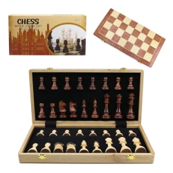 Шахматы, дерево, коричневые/бежевые, 45x45 см