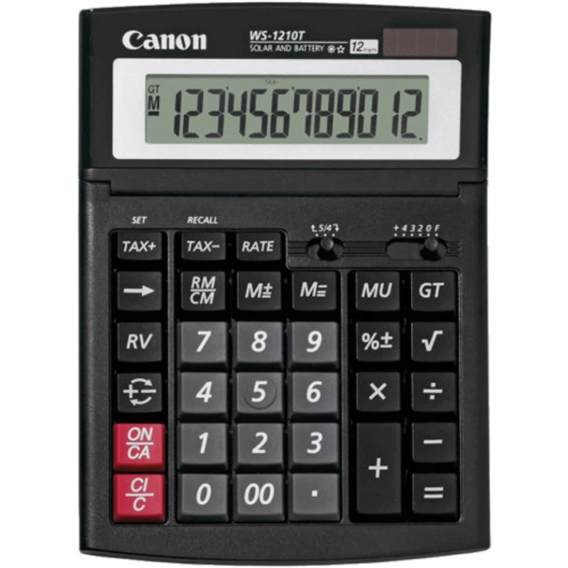 Калькулятор Canon WS-1210T, черный