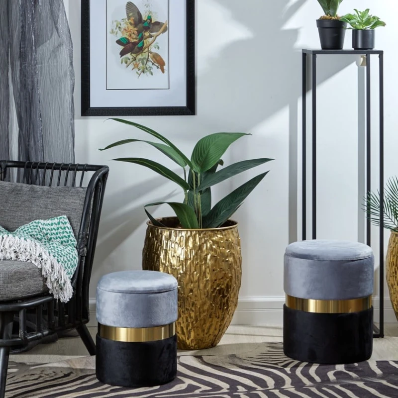 Пуфик 73, ткань, серый, 40x35x35 см Пуфик 73, ткань, серый, 40x35x35 см