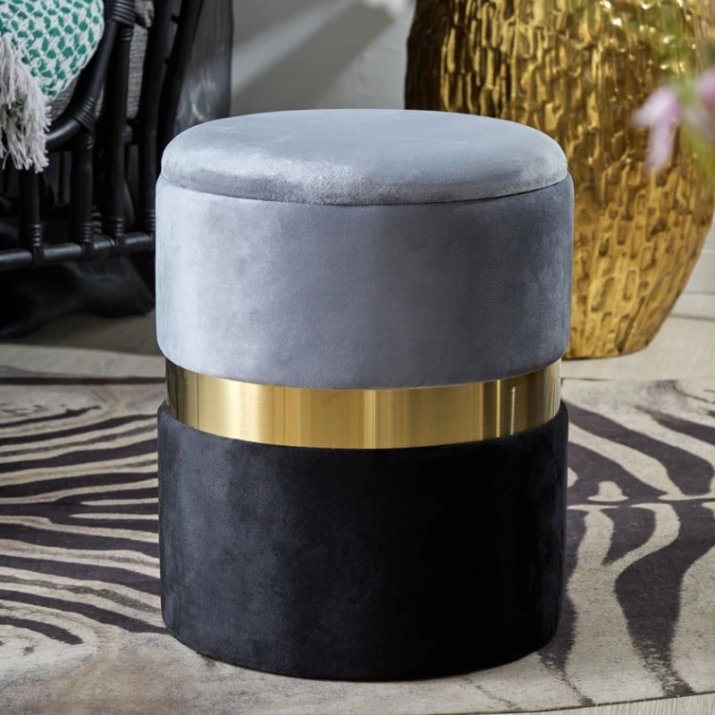 Пуфик 73, ткань, серый, 40x35x35 см Пуфик 73, ткань, серый, 40x35x35 см