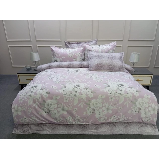 Комплект постельного белья Hanzade SHA-00006556, хлопок, разноцветный, простыня 220x240 см, пододеяльник 200x220 см, наволочка 50x70 см (2 шт)