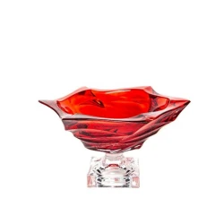 Фруктовница Hom-me 104359, 63х36х21 см, хрусталь, красный