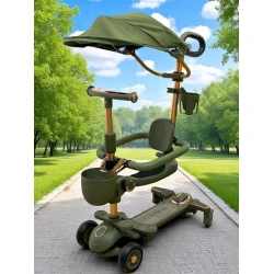 Uşaqlar üçün samokat M6710, oturacaqlı, yaşıl