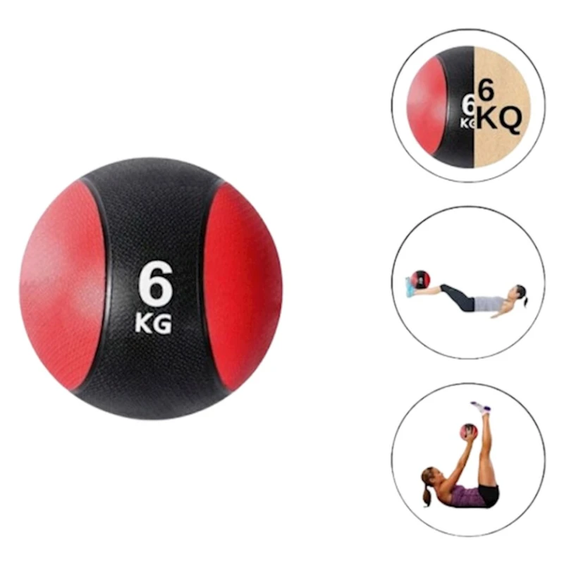 Tibbi top 323a_394481562, 6 kq, qırmızı/qara