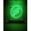 3D-gecə lampası TKY-01, 20x14 sm, yaşıl