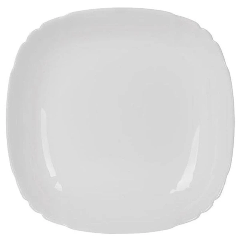Тарелка Luminarc Lotusia, 29 см, закалeнное стекло, белая Тарелка Luminarc Lotusia, 29 см, закалeнное стекло, белая