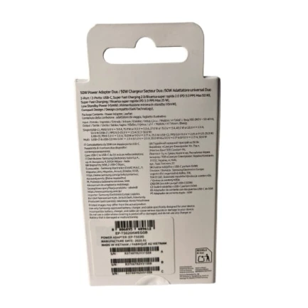 Адаптер Samsung TELEDOCTOR-50W/25W Power Duo 2PD белый Адаптер Samsung TELEDOCTOR-50W/25W Power Duo 2PD белый